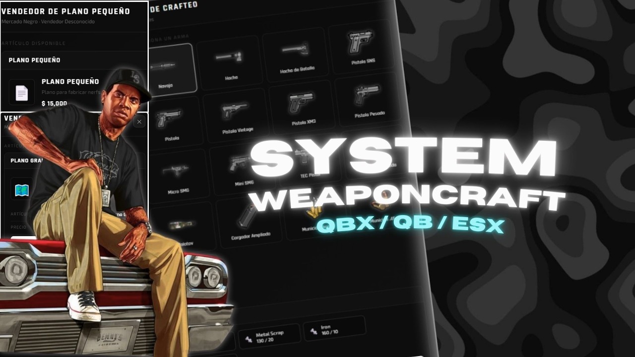 [FiveM Illegal Weaponcraft System💀] | Workbench, Scrapping and recycling | ESX, QB & QBX - SLX Store