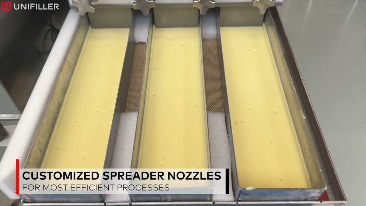 Efficient and fast production of rectangular sheet cakes using Unifiller depositors - Multi Station