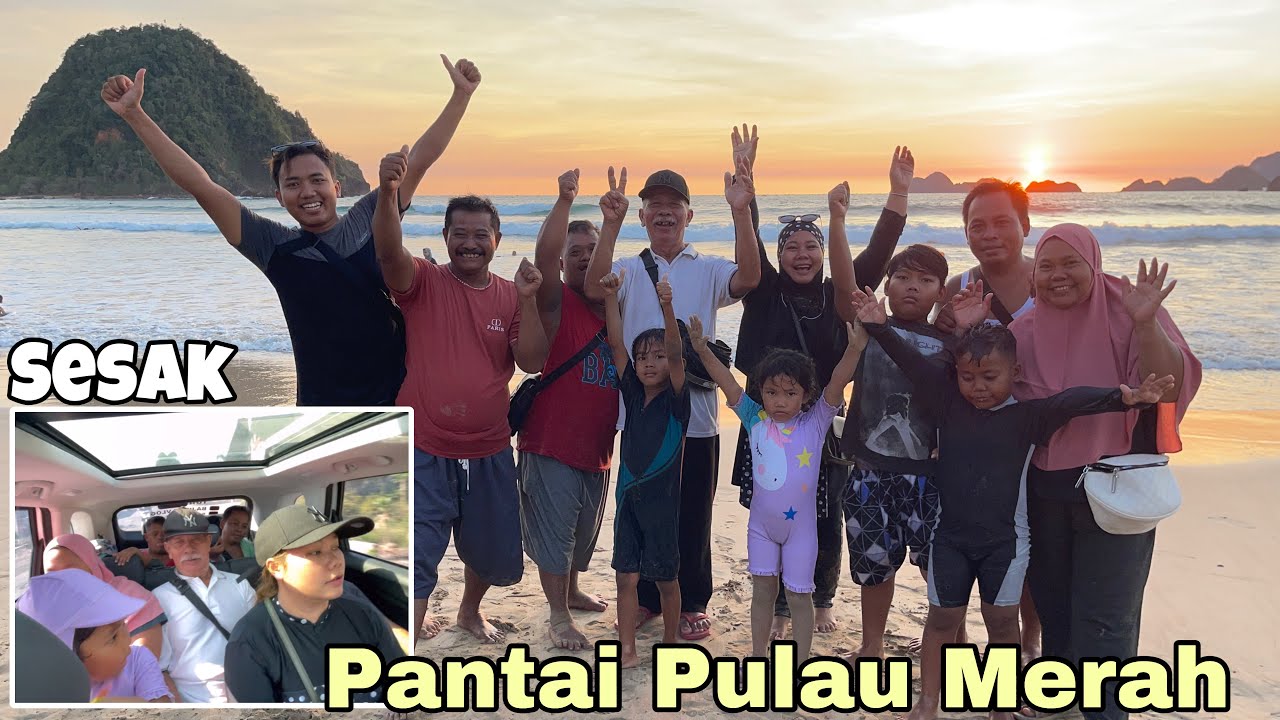 SERU NYA KE PANTAI BARENG KELUARGA LAMPUNG‼️Mobil Sampai Gak Muat‼️pantai pulau merah | bajidot