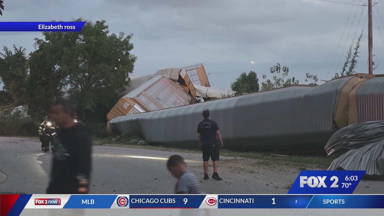Train carrying vehicles derails in Ferguson; no injuries reported