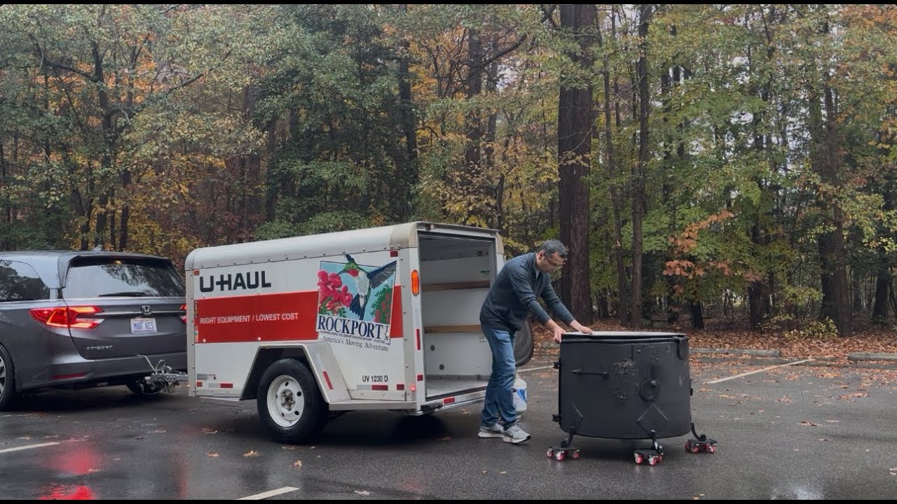 Cooking Giant Uzbek Plov in Beautiful Fall Weather for 200 People