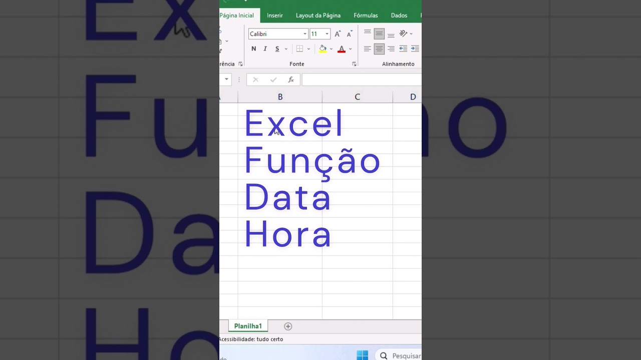 EXCEL FUNC&Atilde;O DATA E HORA
