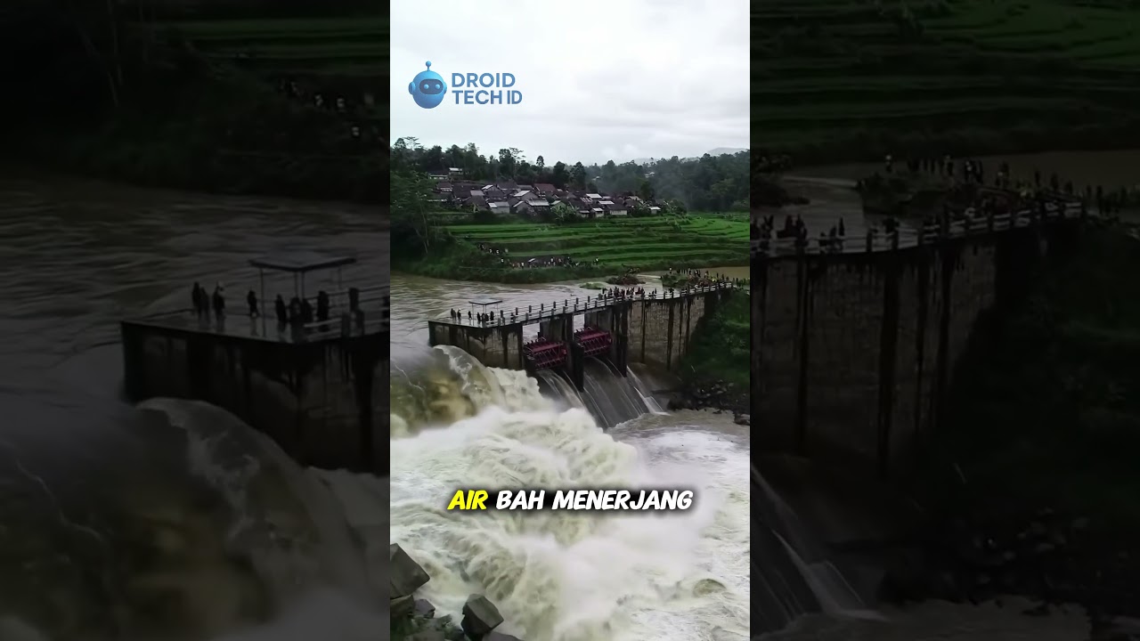 Detik-Detik Bendungan Jebol, Air Meluap Seperti Tsunami!