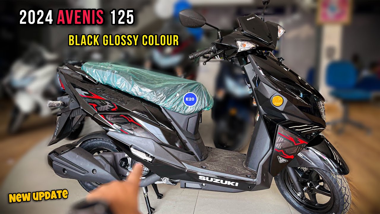 All New 2024 Suzuki Avenis 125 Black Glossy Colour Review - On Road Price Feature Mileage |avenis125