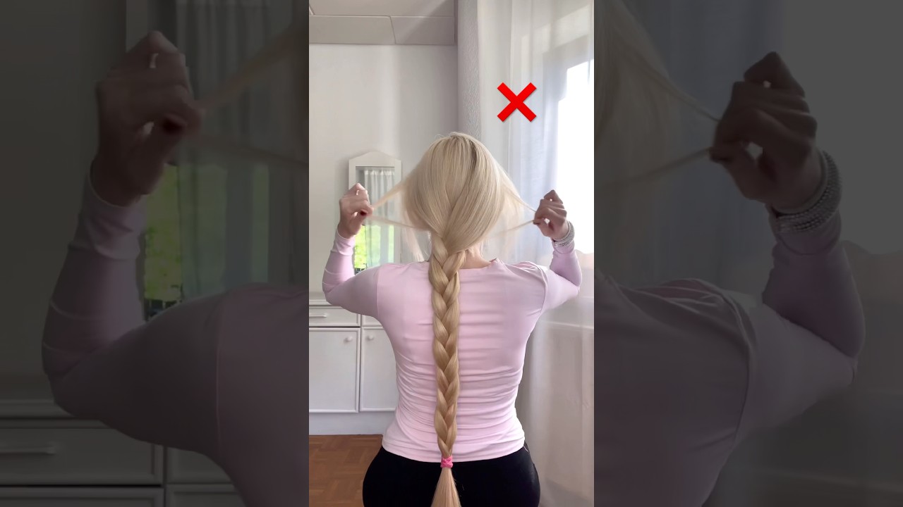 💕 braid hack 💕 ein einfacher Hack um die Haare zu Flechten ☺️ #braidhairstyles #braidstutorial