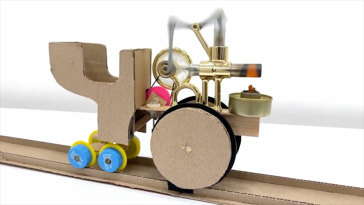 Handmade Tractor Model Using a Stirling Engine