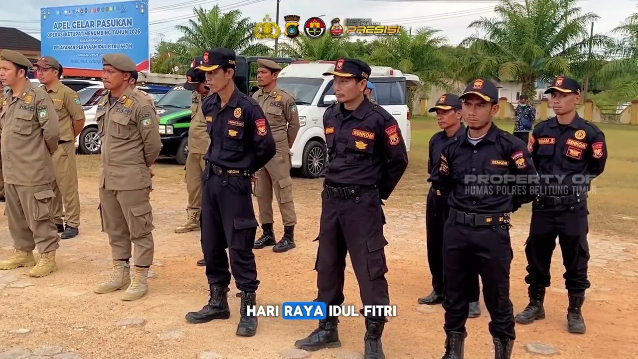 Polres Belitung Timur Lakukan Apel Gelar Pasukan Operasi Ketupat 2026: Mudik Aman Keluarga Bahagia