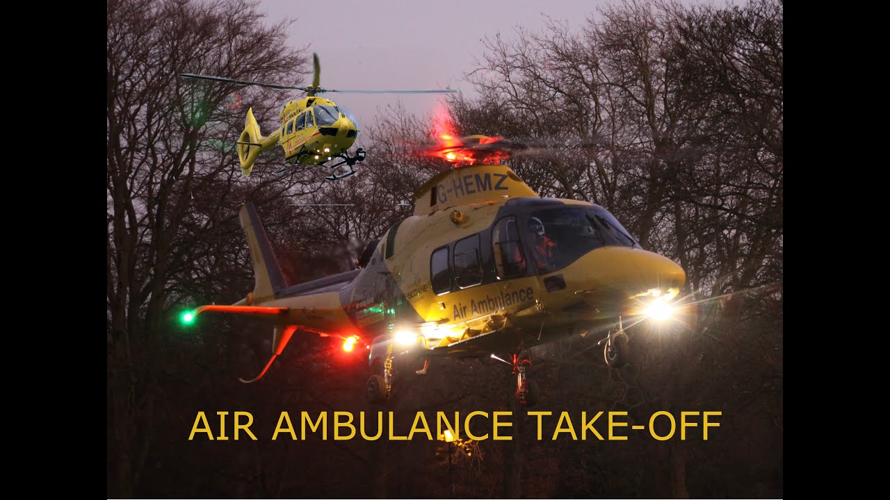 Air Ambulances Taking Off to Respond to Calls - Helimed 53 and 88