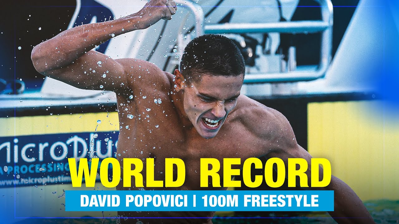 WORLD RECORD | David Popovici - 100m Freestyle | European Aquatics