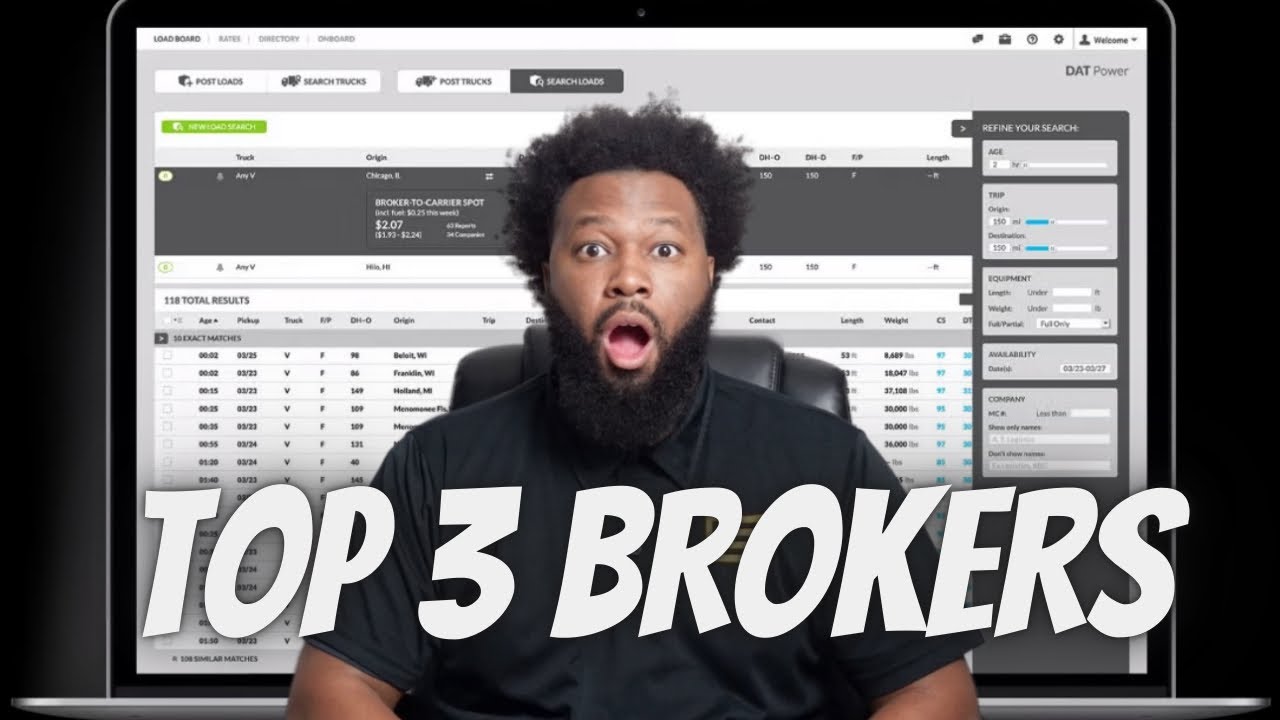 My TOP 3 Freight Brokers For New Authorities in 2025 | Free Broker List | BoxTruck | Hotshot Non CDL
