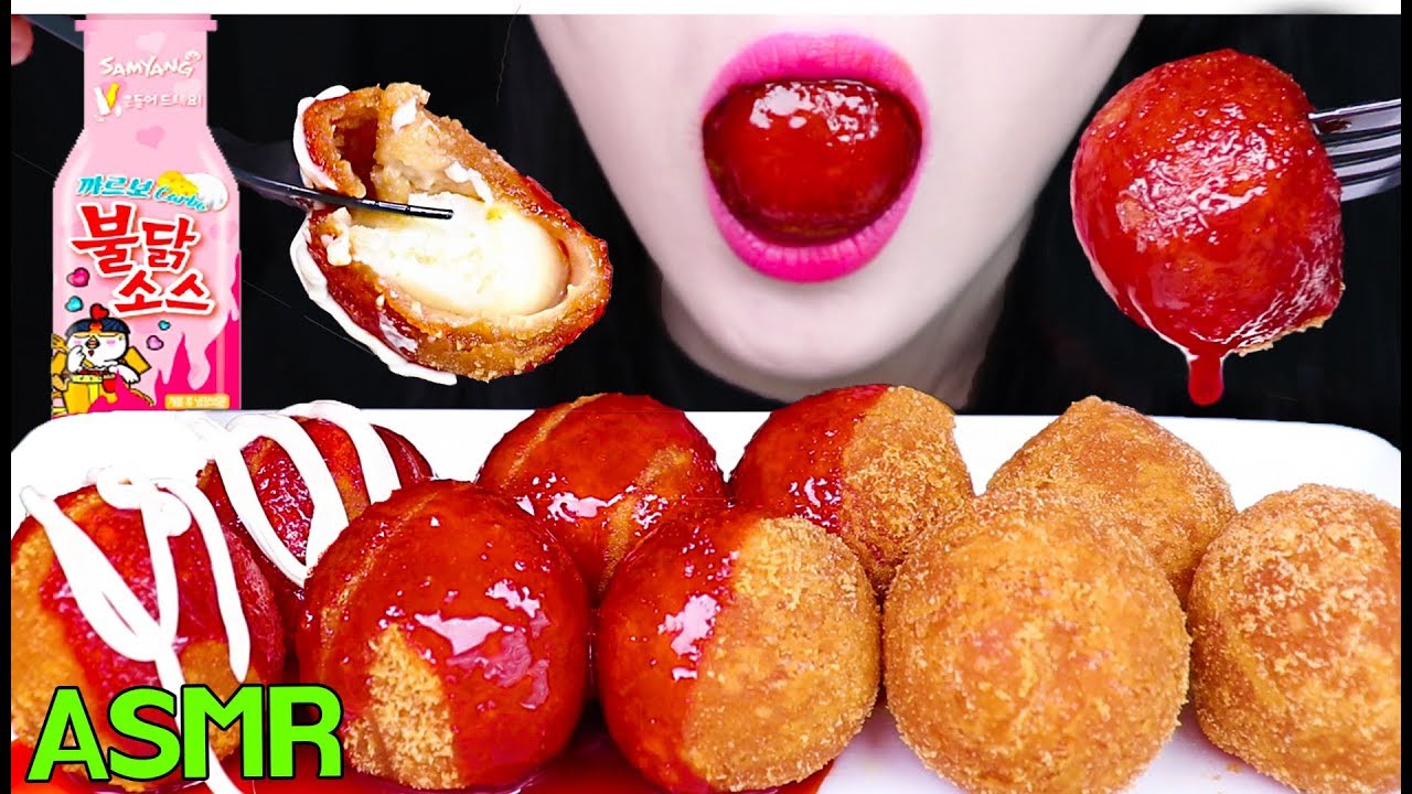 ASMR *SPICY CHEESE BALLS 까르보 불닭 치즈볼 먹방 (EATING SOUNDS) NO TALKING MUKBANG