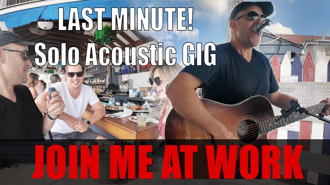 Last Minute Solo Acoustic Gig Vlog -JOIN ME! (Vocal Warmup, Gear Setup, Performance)