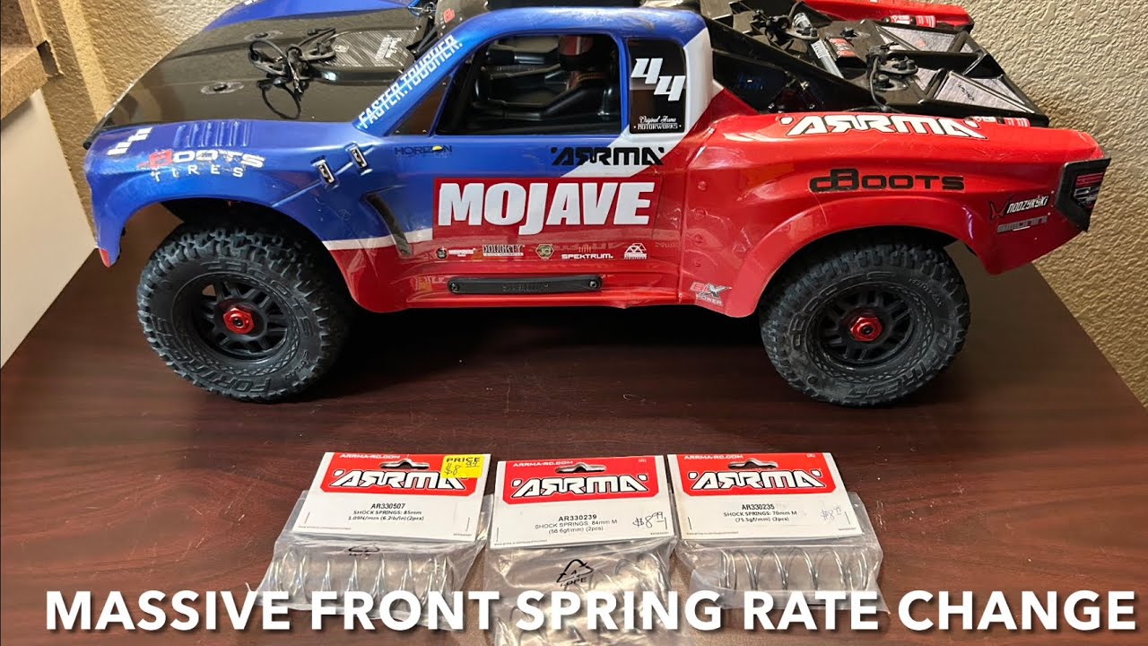 Новые пружины Arrma Mojave 4S изменили жёсткость, так как у меня вышла из строя упаковка из 10 шт...