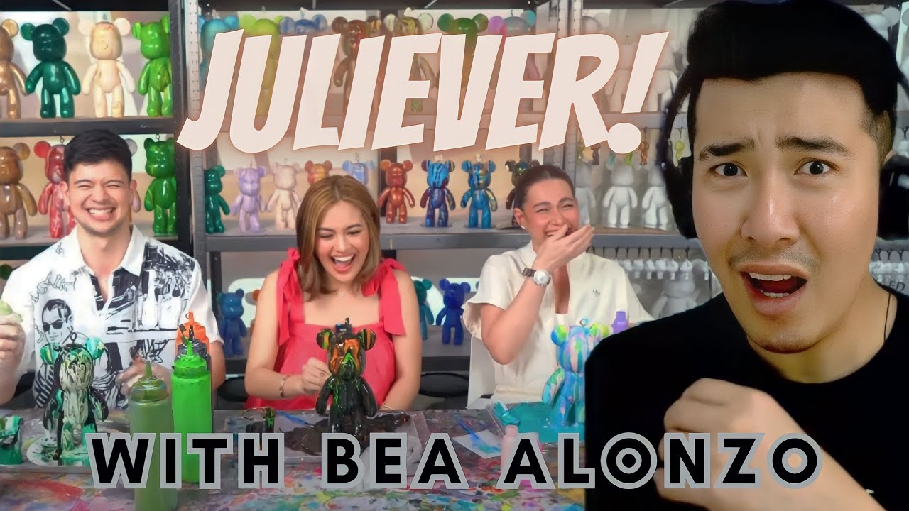 [REACTION] JULIEVER | Drip Bear Painting w/ Julie Anne San Jose and Rayver Cruz  | Bea Alonzo