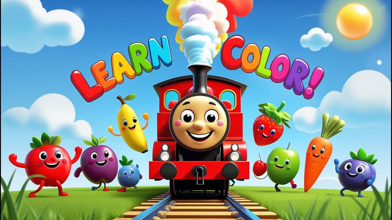 Color Train Song for Kids 🚂 Learn Colors with Fruits | Toddler Learning Song