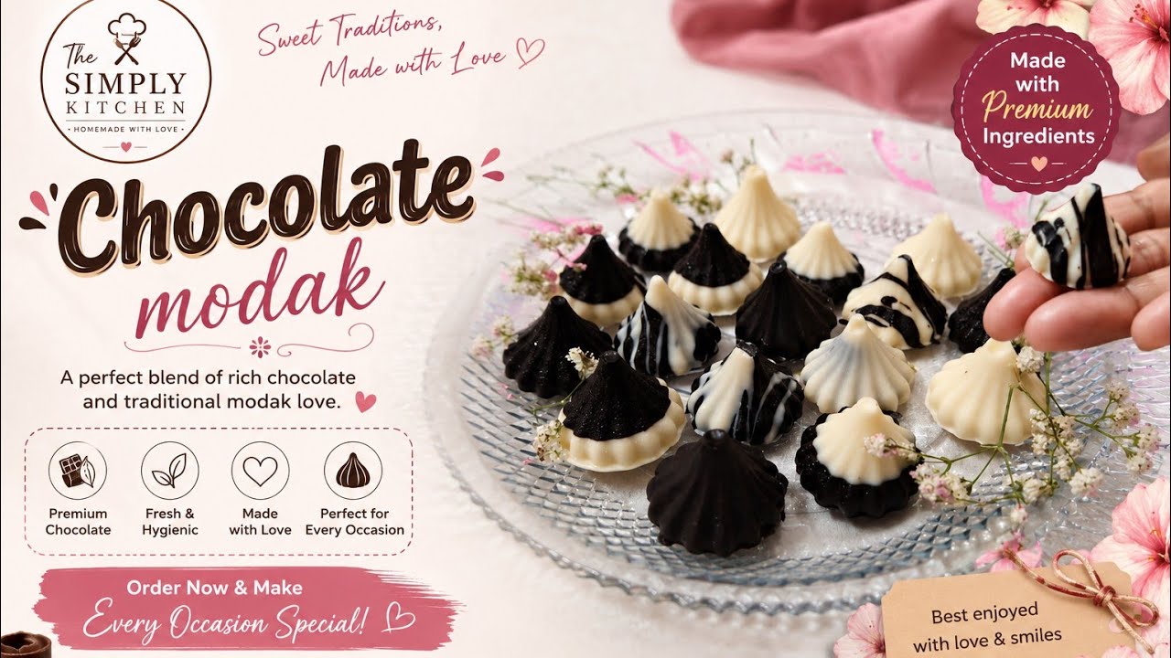 फेस्टिव्हल स्पेशल: घरच्या घरी बनवा इन्स्टंट चॉकलेट मोदक|chocolate modak with different designs