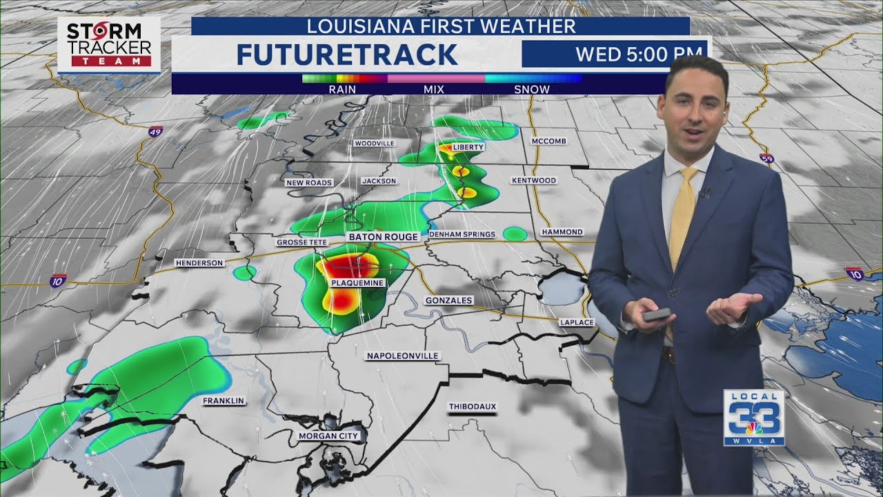 Tuesday night forecast: Scattered storms on Wednesday