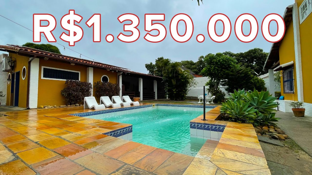🌟LINDA CASA EM JACAROÁ - MARICÁ - RJ PRÓXIMO A LAGOA, COM 4 QTS, PISCINA E ÁREA GOURMET. 🏠