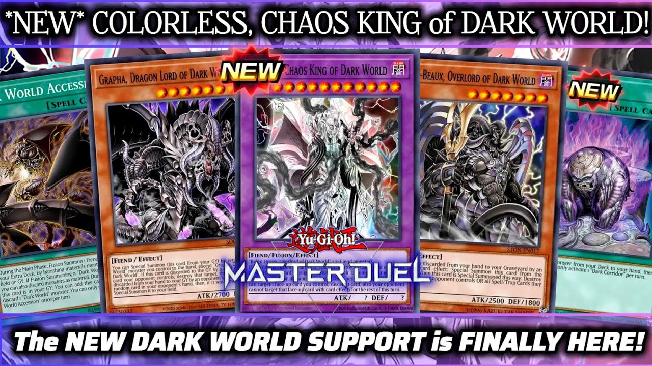 COLORLESS, CHAOS KING of DARK WORLD! NEW Dark World Decklist April 2024 [MASTER DUEL]