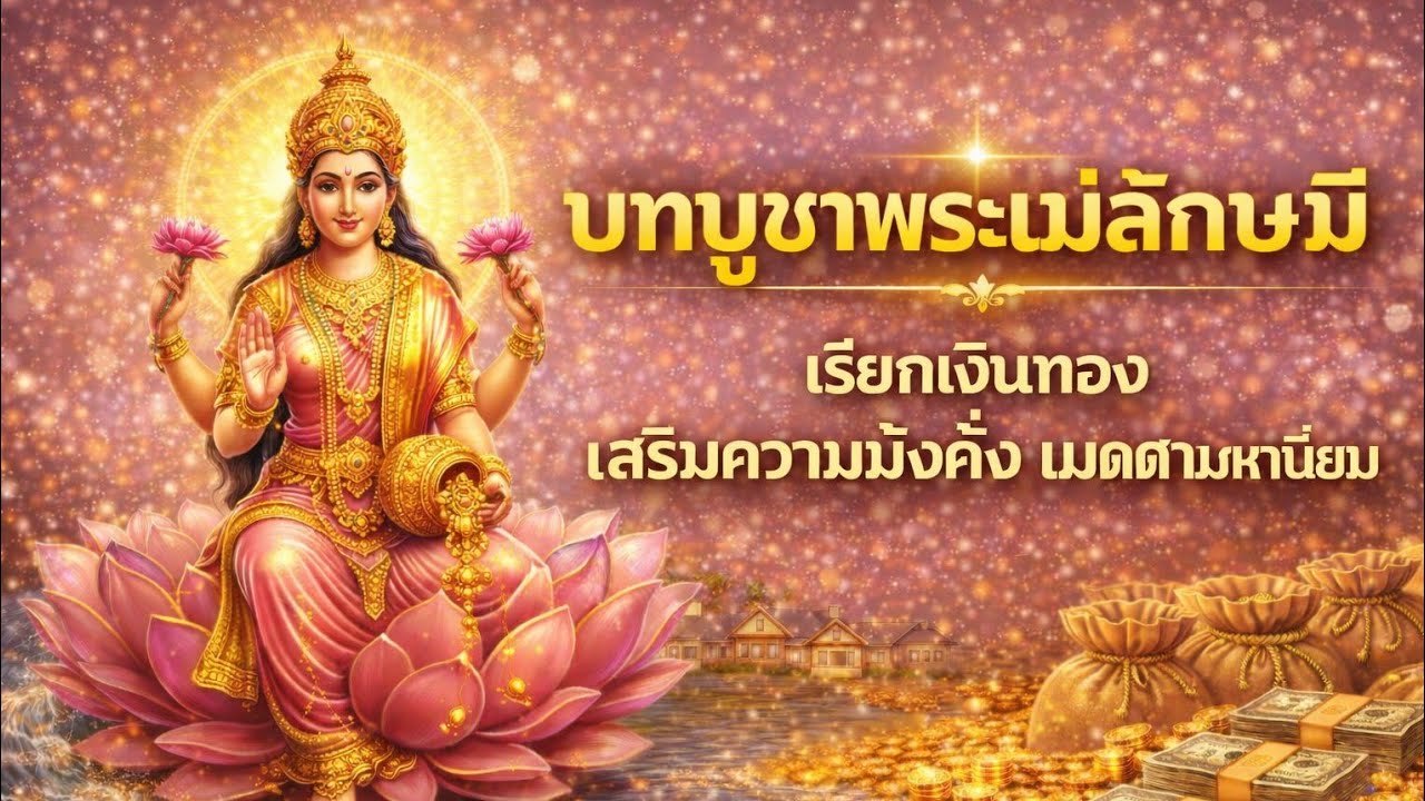 Day 5 บทบูชาพระแม่ลักษมี 60 นาที เรียกเงินทอง เสริมความมั่งคั่ง เมตตามหานิยมแรงมาก