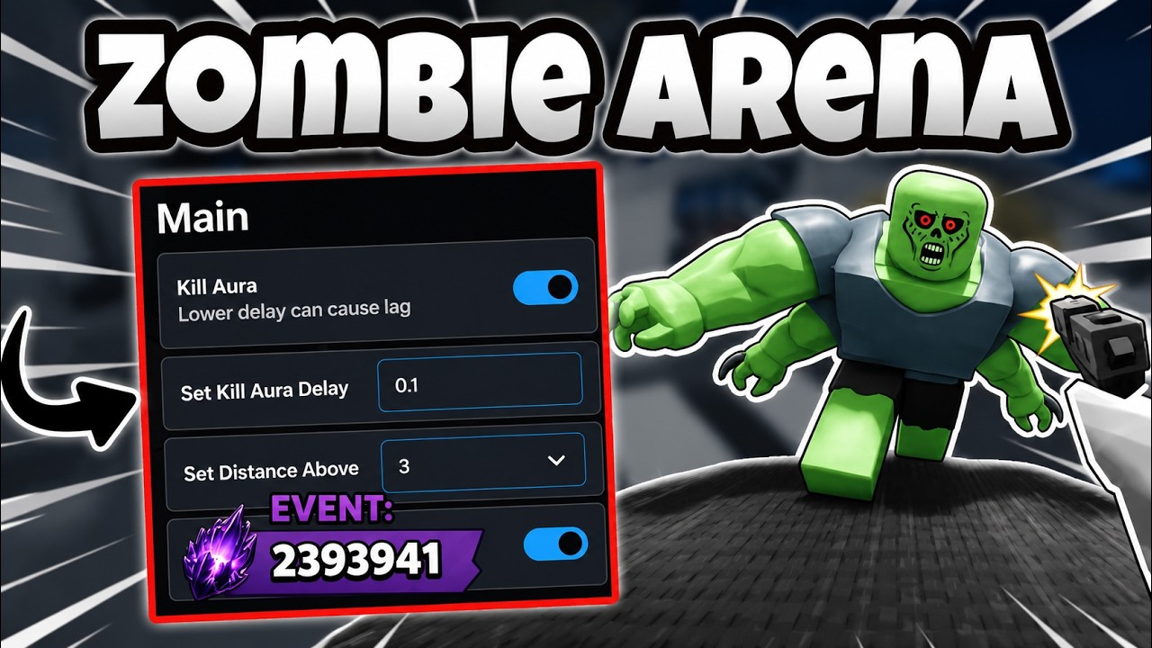 [🧟NEW] Survive Zombie Arena Script - Godmode, Instant Kill & More (NO KEY!!)
