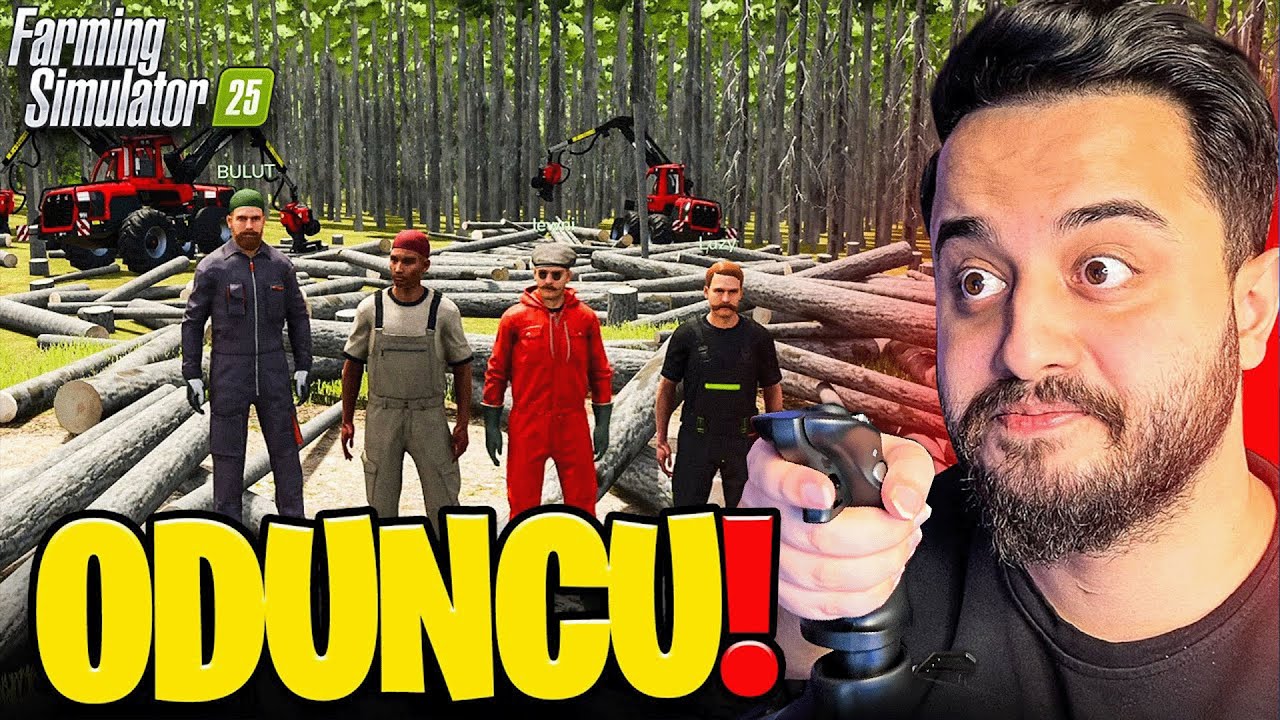 VİNÇ JOYSTİCK'İ İLE ORMANIMIZ'DA AĞAÇ KESİYORUZ! SINIRSIZ ODUN! Farming Simülatör 25 #23