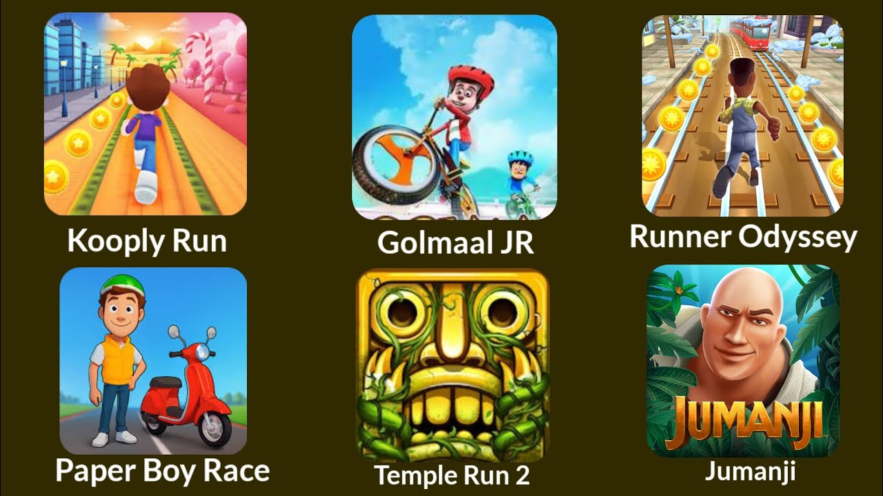 Kooply Run, Golmaal JR, Runner Odyssey, Paper Boy Race, Temple Run 2 & Jumanji – Today’s Fun Mobile
