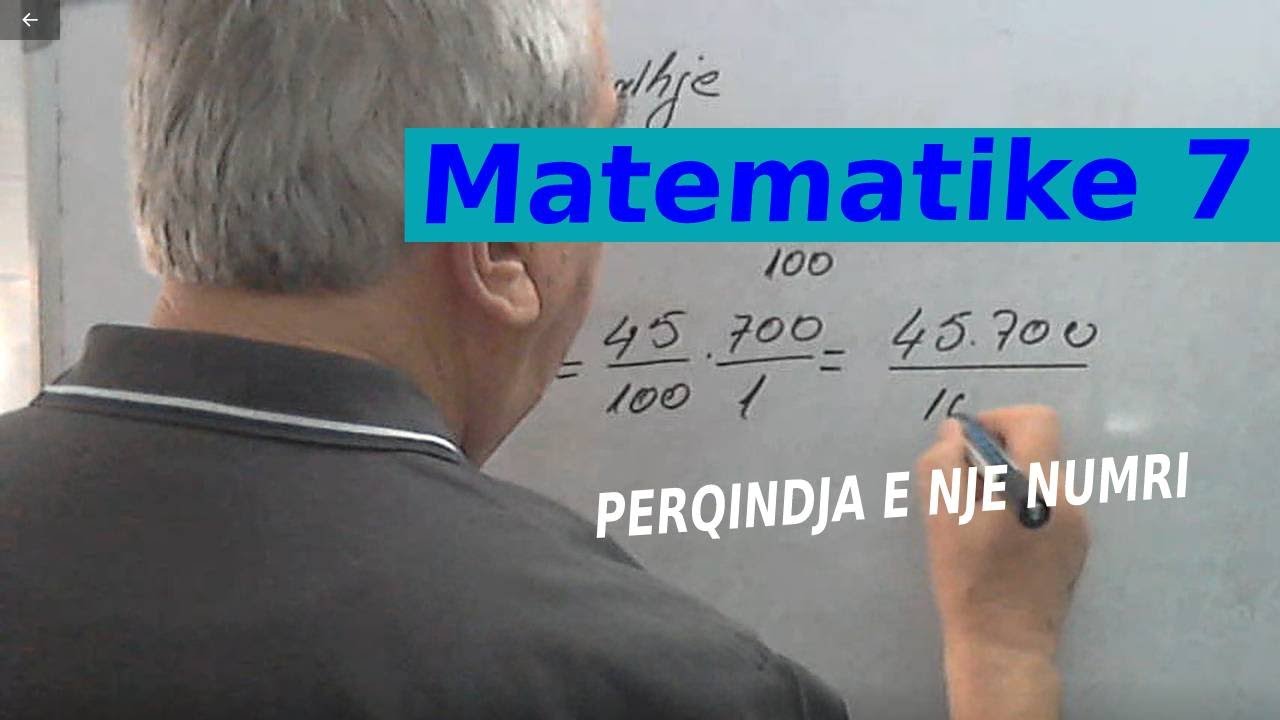 Matematike 7/ Perqindja e nje numri