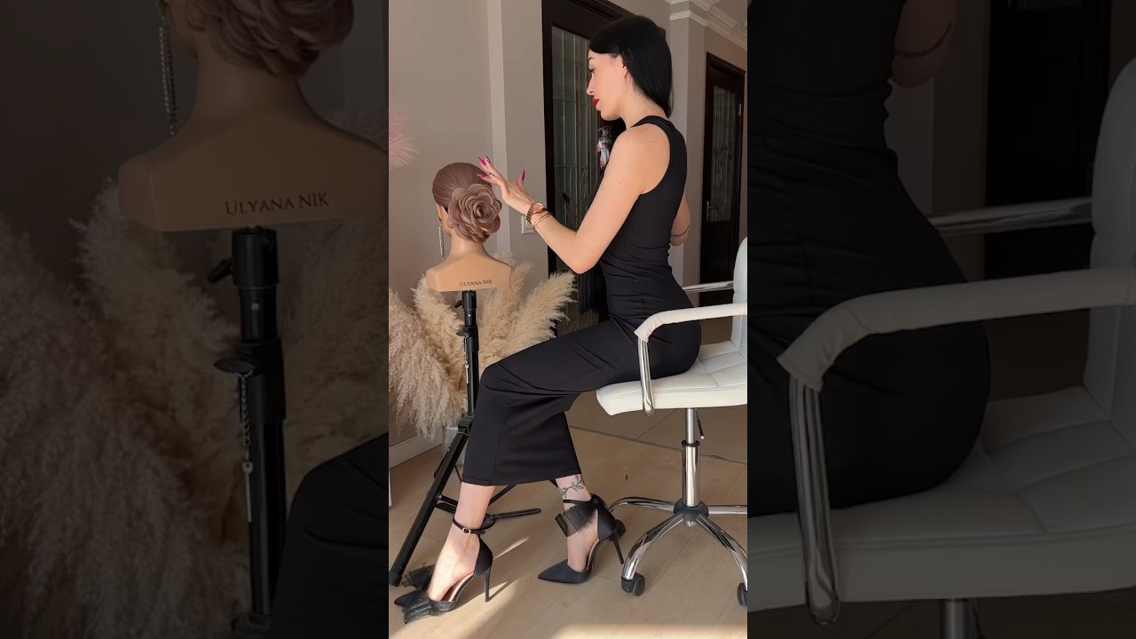 Красивая прическа &ldquo; Роза&raquo; 🌹 #hair #hairstyle #hairstyles #hairtutorial #ulyananik #hairdo #haircut