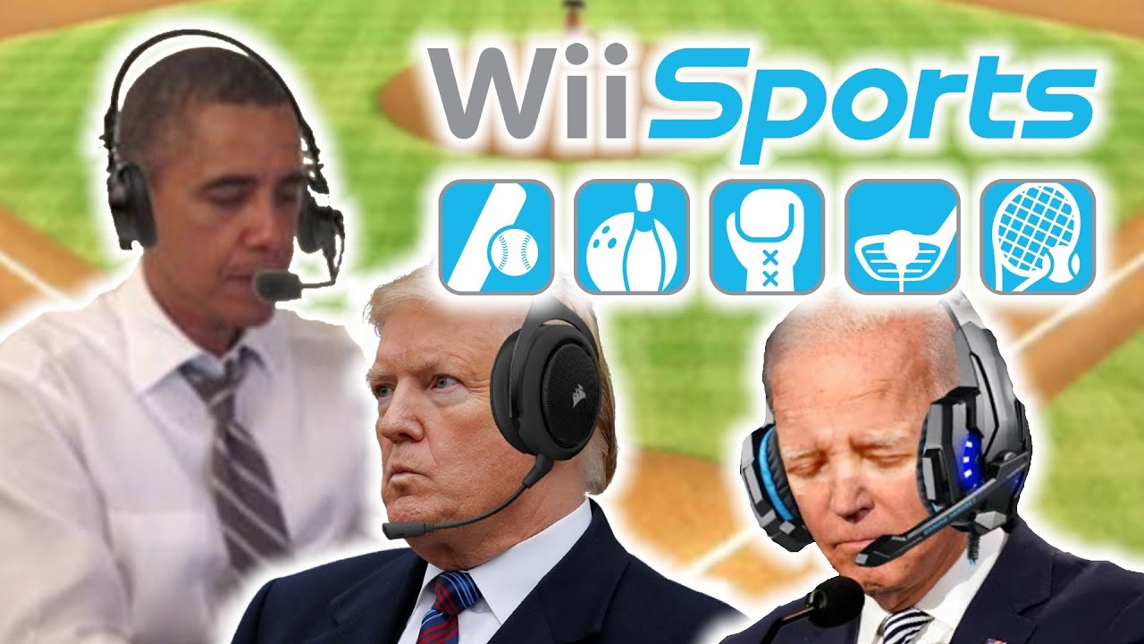 Президенты США играют в бейсбол на Wii Sports