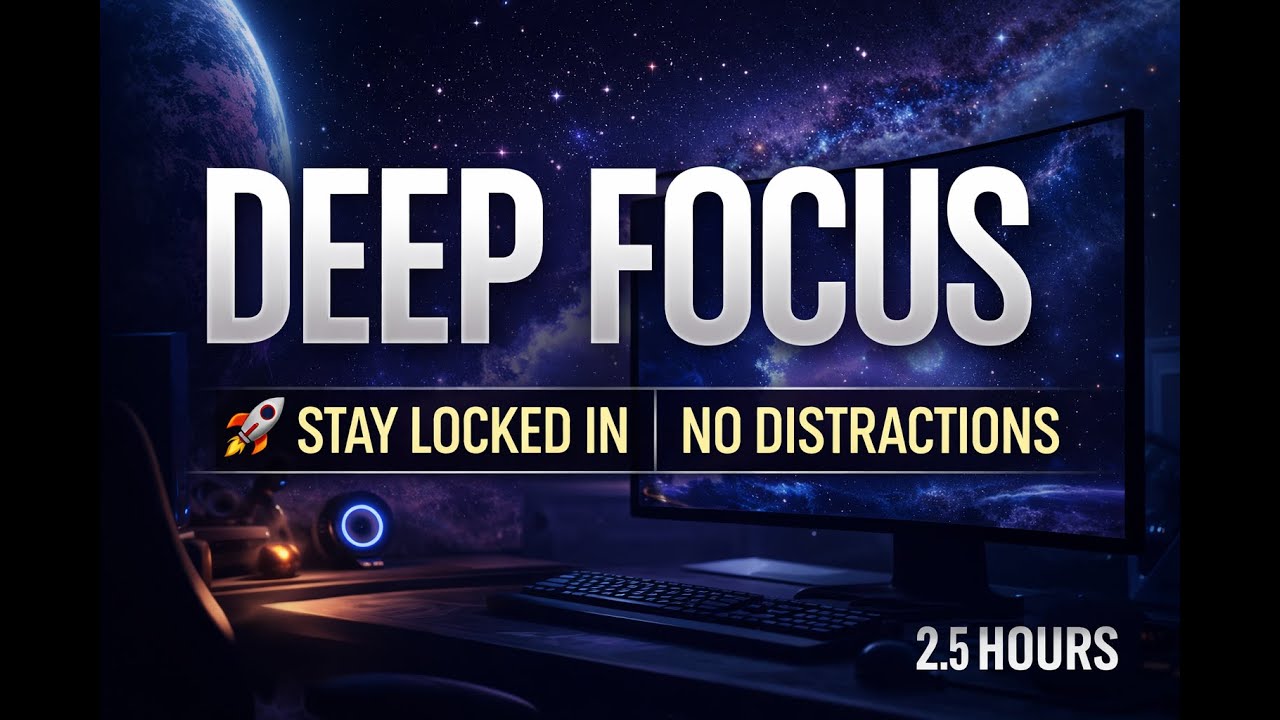 Deep Focus Music for Studying & Deep Work (2.5 Hours)