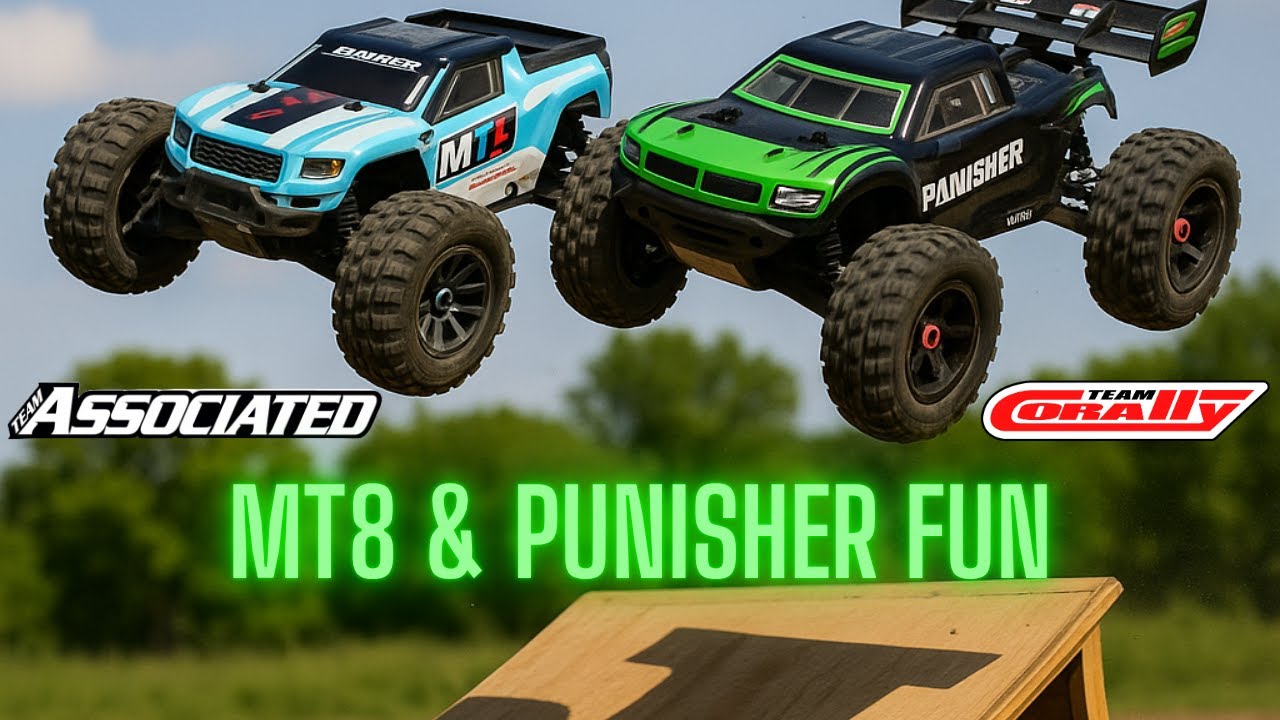 Team Associated MT8 Team Corally Punisher Getting Airtime #bashing #rc