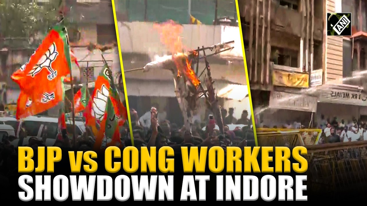 BJP workers hold protest in response to Youth Congress’ ‘shirtless’ protest at AI Impact Summit