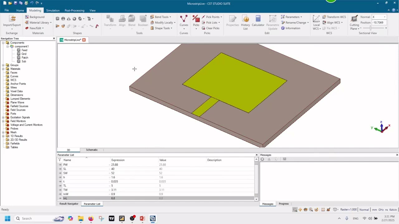 Antenna - Microstrip Antenna Application (3.5 GHz Microstrip Antenna CST) (Arabic عربي)