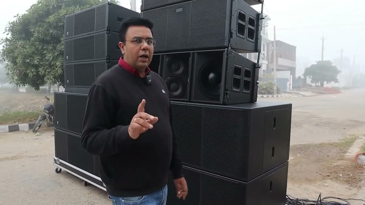 Line Array Sound System Demo 🔊 | 3 Way vs 4 Way Line Array Testing | Outdoor DJ Sound India