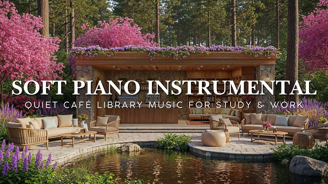 Soft Piano Instrumental | Quiet Café Library Music for Study & Work