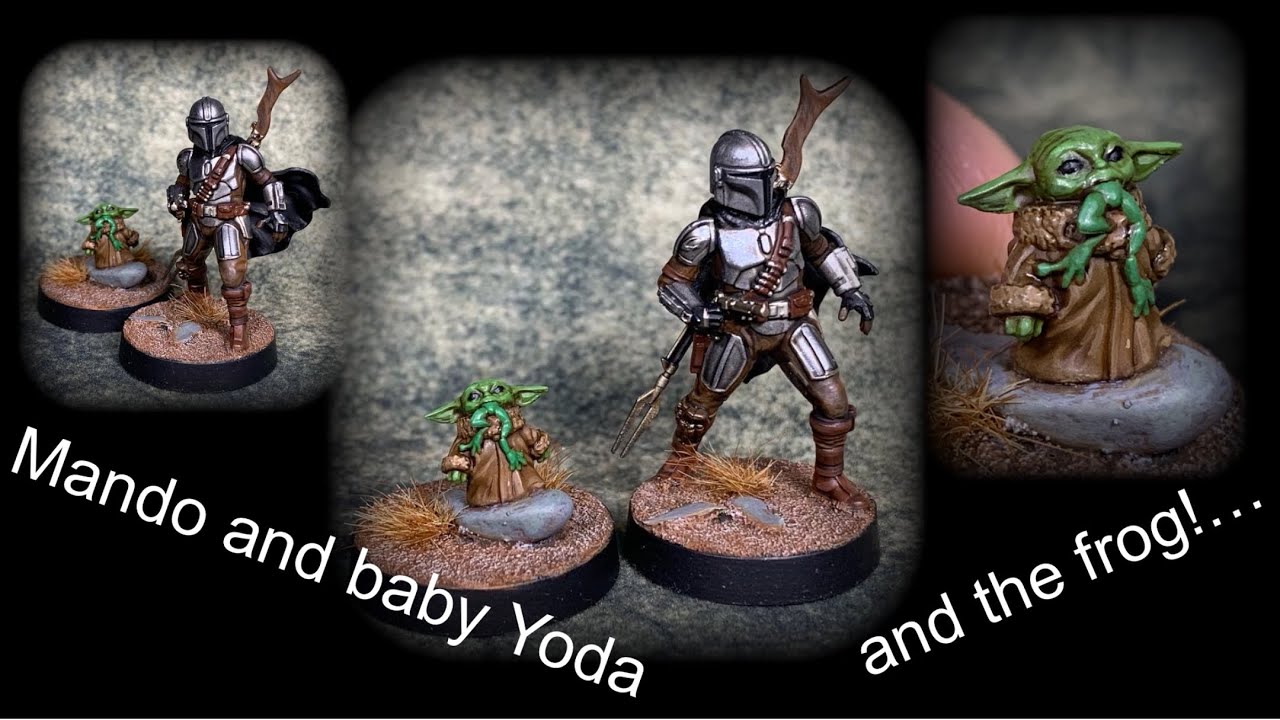 painting din djarin and grogu for Star Wars legion / how to paint mando and baby yoda !