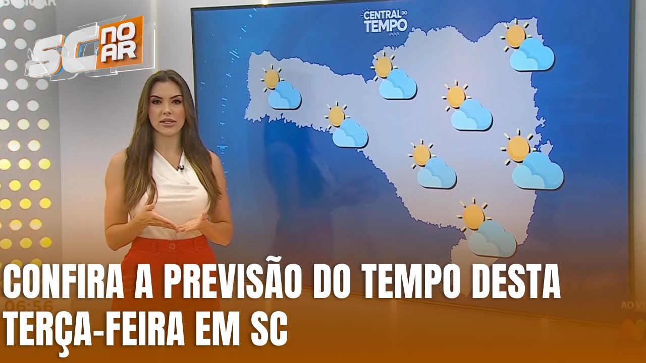 Confira a previsão do tempo desta terça-feira em Santa Catarina
