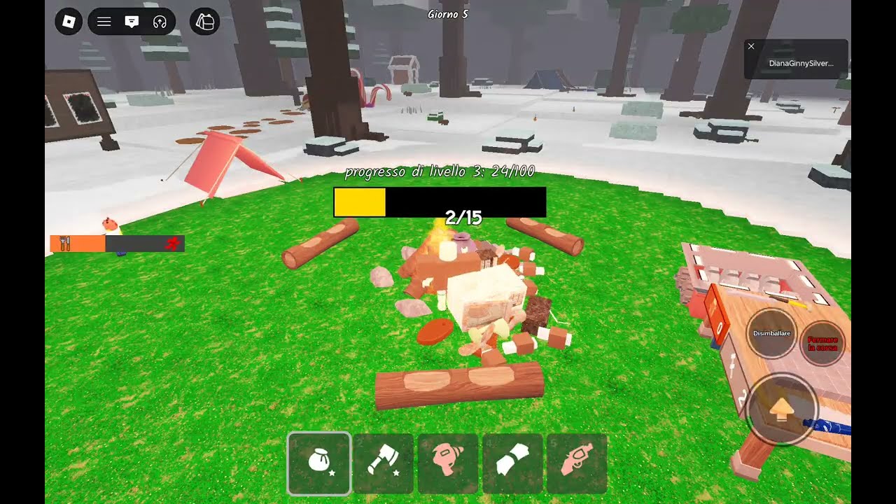 Sopravvivo 99 notti nella foresta senza morire su Roblox
