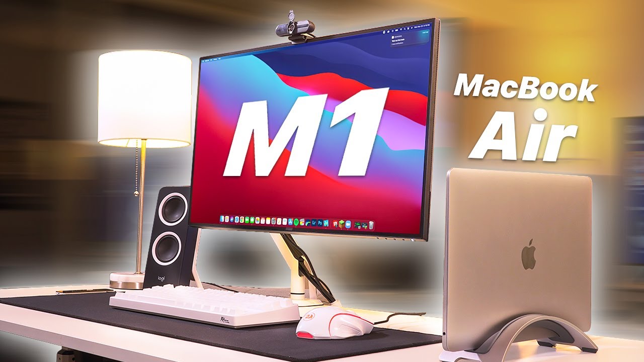 Minimal M1 MacBook Air Student Desk Setup // POV (2020)