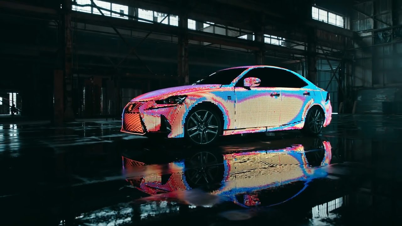 This LED-covered Lexus doubles as a moving billboard | CNBC International