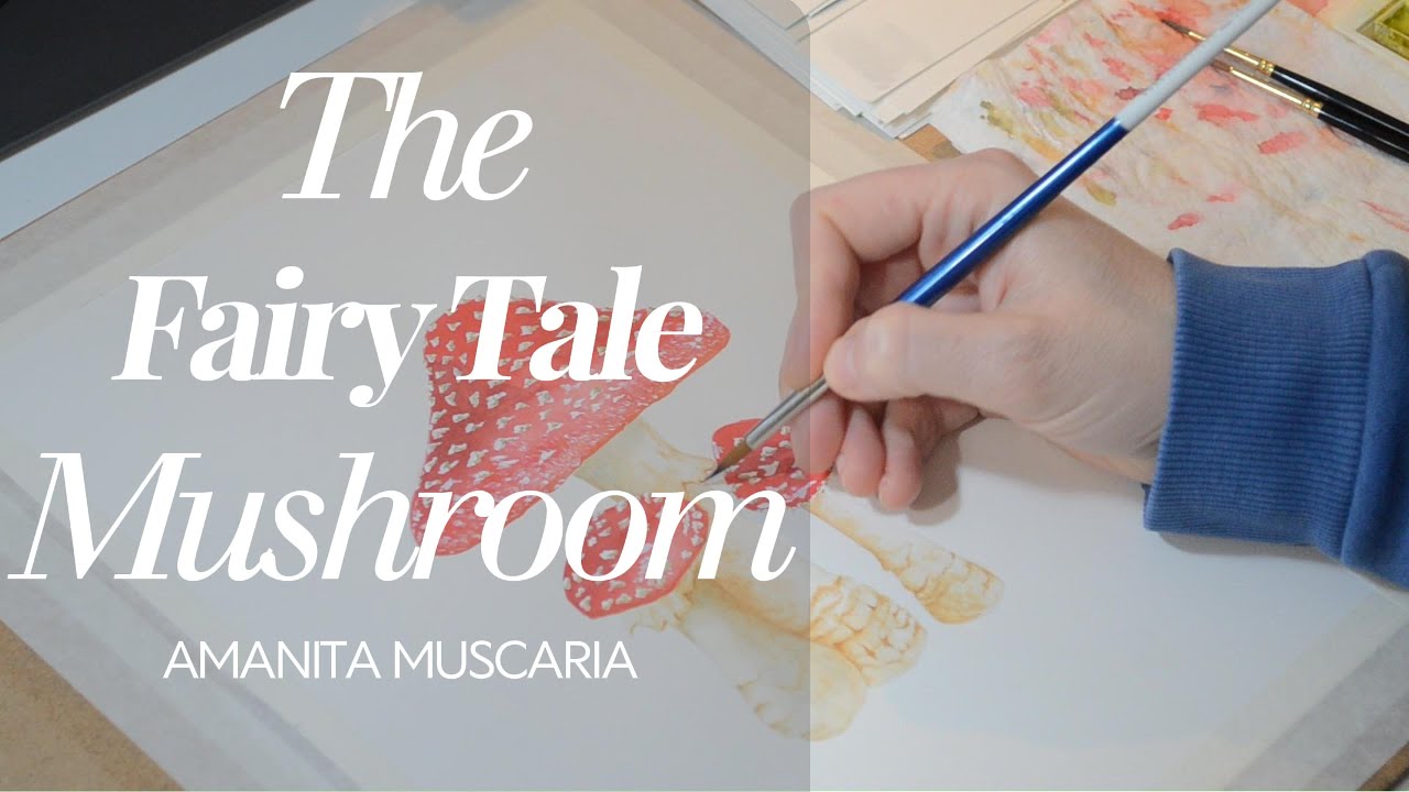 Painting Amanita Muscaria 🍄 Cozy Watercolor Process (Step by Step)
