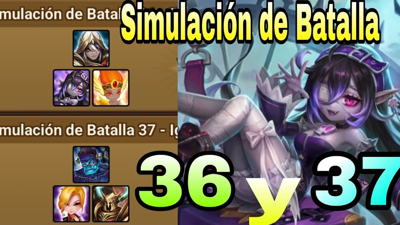 SW CAMPO DE ENTRENAMIENTO GUIA NIVEL 36 nivel 37 Simulaci&oacute;n de Batalla