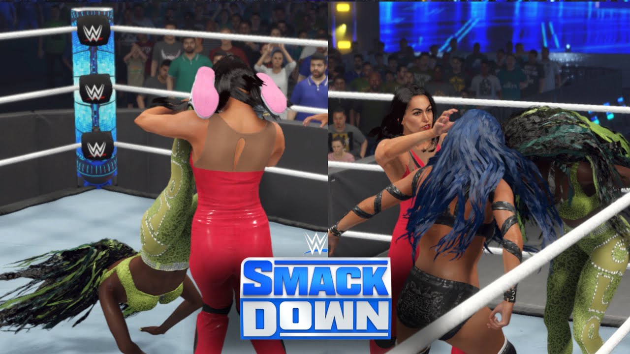 WWE 2K23 SMACKDOWN THE BELLA TWINS VS NAOMI & SASHA BANKS FOR THE TAG TEAM TITLE’S