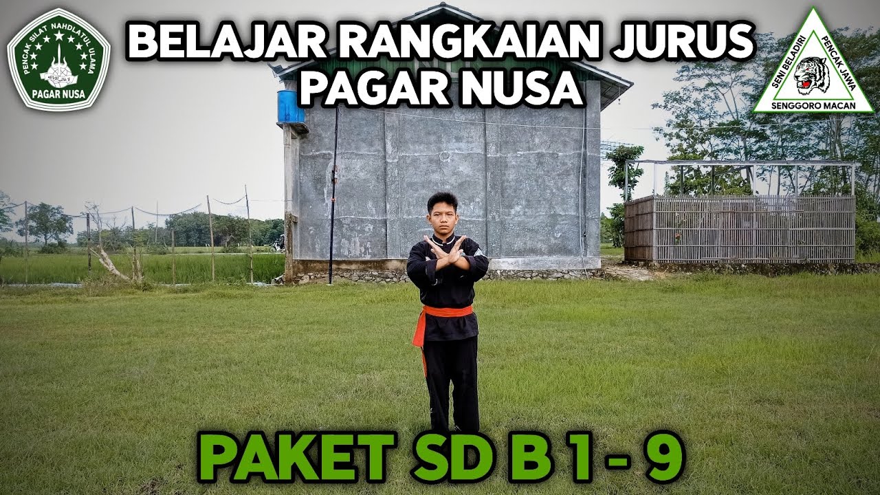RANGKAIAN JURUS PAGAR NUSA PAKET SD B 1 - 9 || PN Senggoro Macan