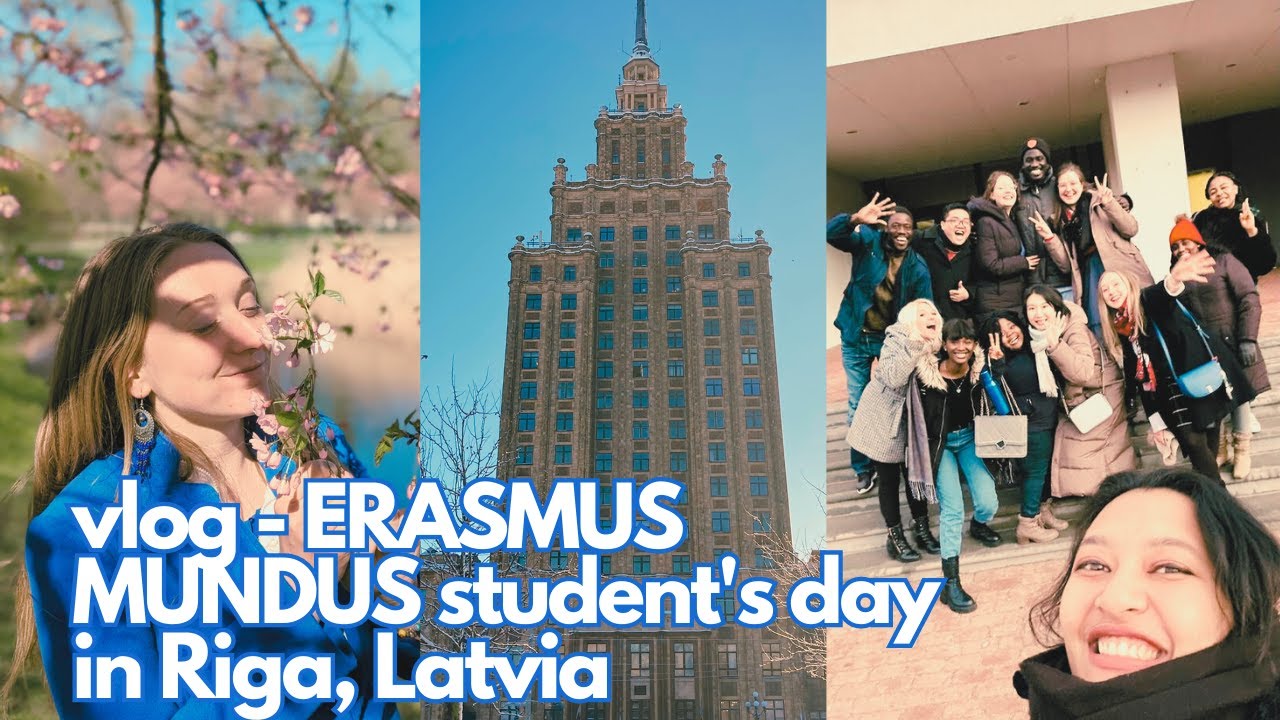 vlog - day from Erasmus Mundus student's life - bachata, accommodation, Riga Stradins Uni tour