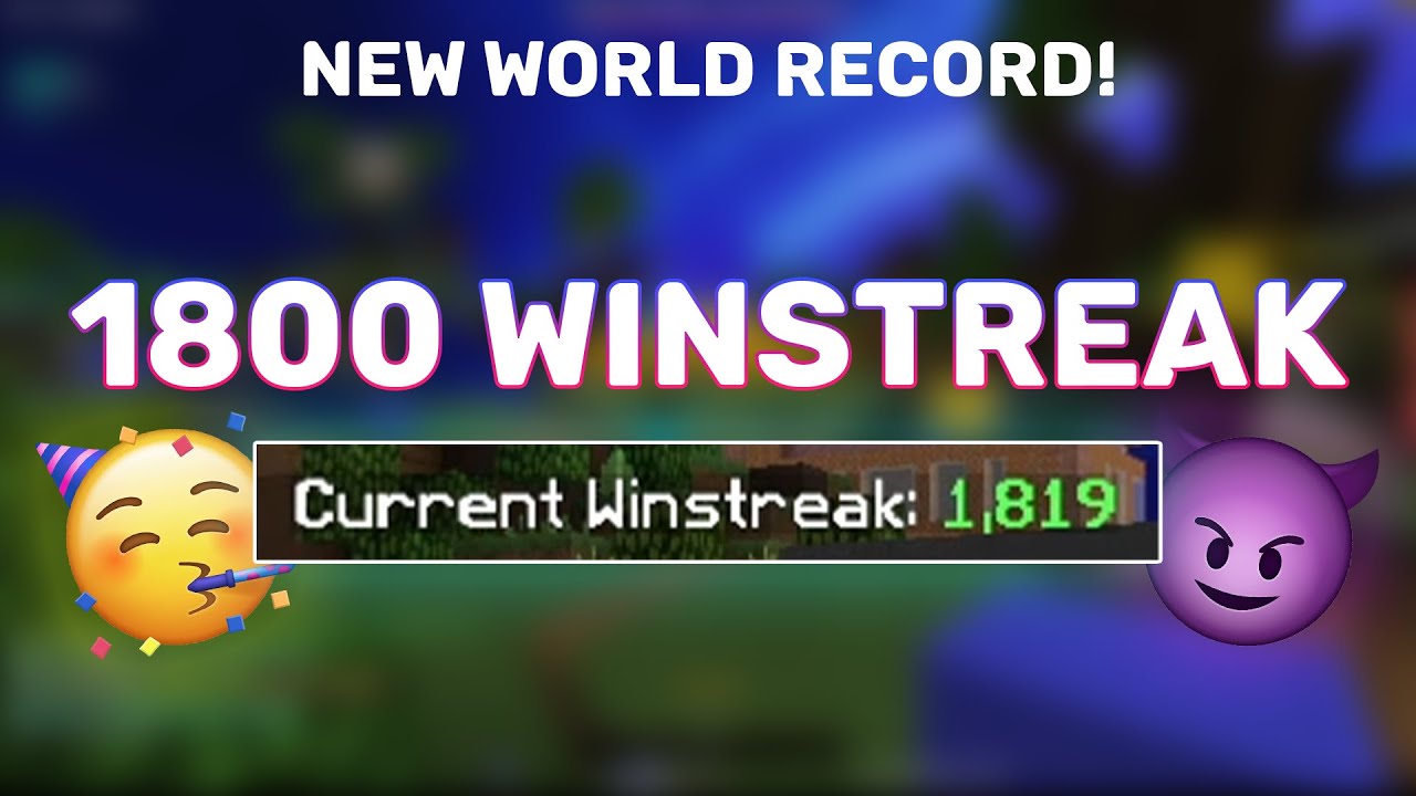 World Record Bedwars Winstreak (1819)