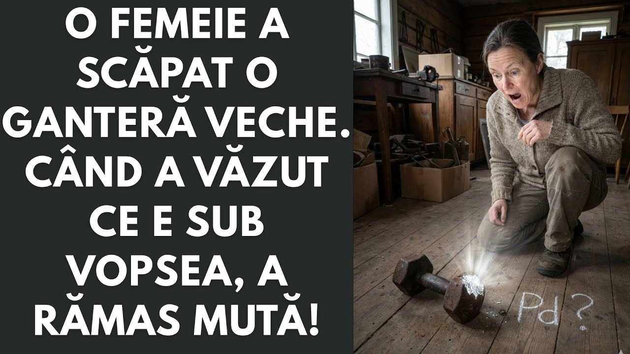 O femeie a scăpat o ganteră veche. Când a văzut ce e sub vopsea, a rămas mută!