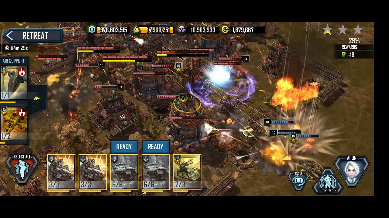 War Commander Rogue Assault - Octet & Coda in action Full upgrade