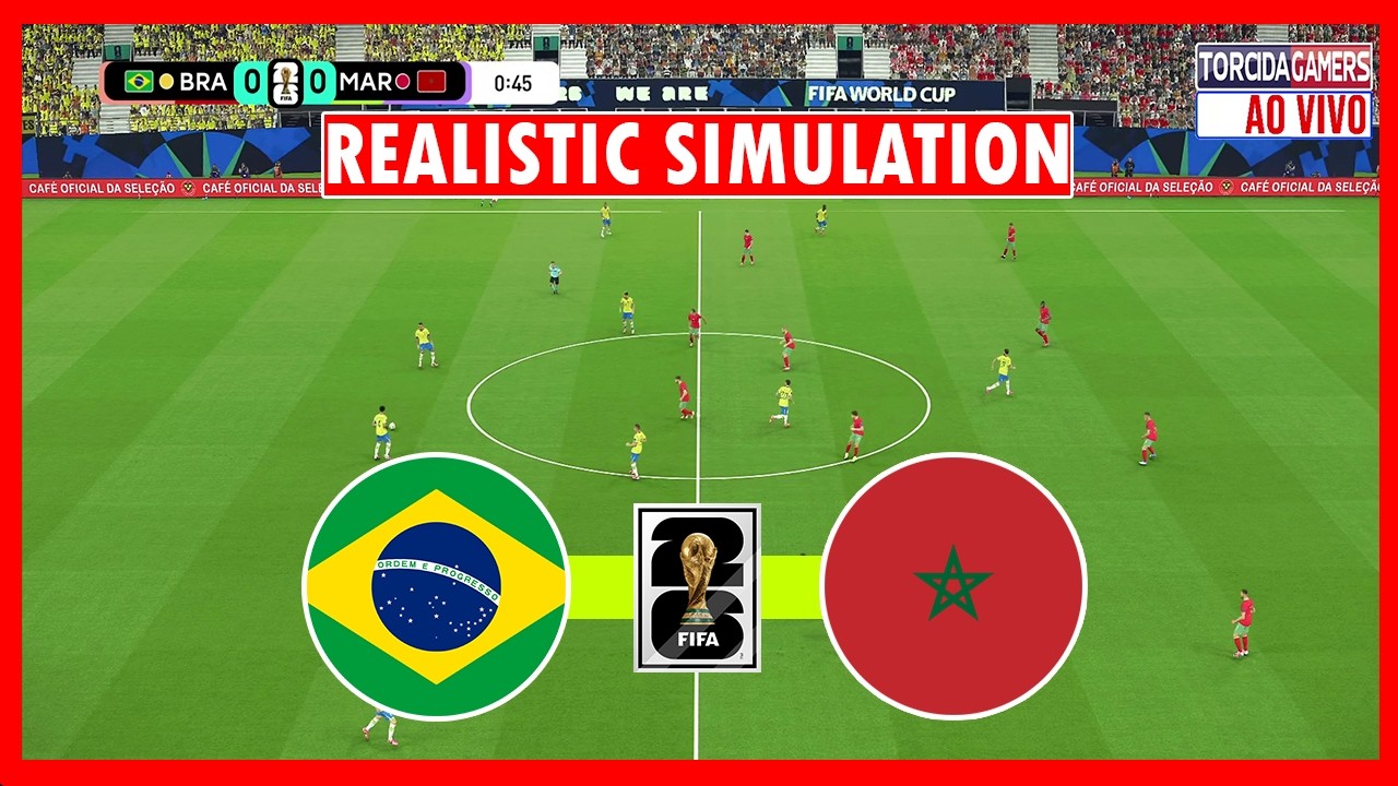 Brazil vs Morocco | FIFA World Cup 2026 | eFootball PES 2021 Simulation